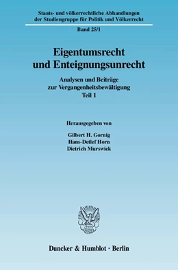 Abbildung von Gornig / Horn | Eigentumsrecht und Enteignungsunrecht | 1. Auflage | 2008 | beck-shop.de