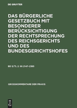 Abbildung von §§ 2147–2385 | 12. Auflage | 1975 | beck-shop.de