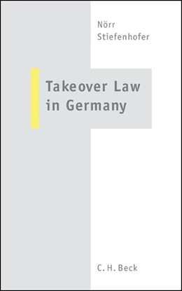 Abbildung von Nörr / Stiefenhöfer | Takeover Law in Germany | 1. Auflage | 2002 | beck-shop.de
