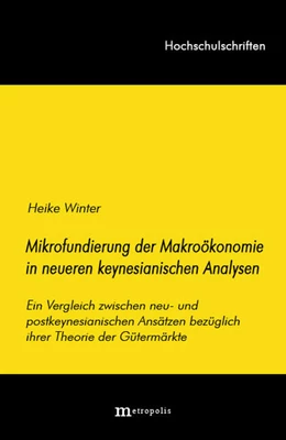 Abbildung von Winter | Die Mikrofundierung der Makroökonomie in neueren keynesianischen Analysen | 1. Auflage | | 33 | beck-shop.de