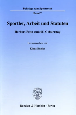 Abbildung von Bepler | Sportler, Arbeit und Statuten. | 1. Auflage | 2000 | 7 | beck-shop.de
