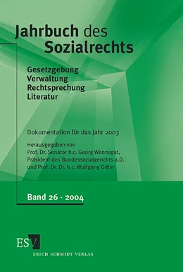 Abbildung von Wannagat / Gitter | Jahrbuch des Sozialrechts • Band 26 | 1. Auflage | 2005 | 26 | beck-shop.de