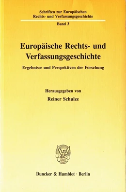 Abbildung von Schulze | Europäische Rechts- und Verfassungsgeschichte. | 1. Auflage | 1991 | 3 | beck-shop.de
