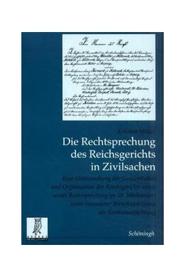 Abbildung von Möller | Die Rechtsprechung des Reichgsgerichts in Zivilsachen | 1. Auflage | 2001 | 93 | beck-shop.de