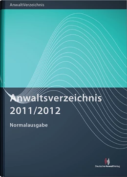 Abbildung von Anwaltsverzeichnis 2011/2012 | 1. Auflage | 2011 | beck-shop.de