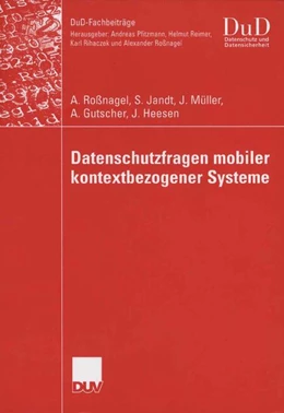 Abbildung von Roßnagel / Jandt | Datenschutzfragen mobiler kontextbezogener Systeme | 1. Auflage | 2006 | beck-shop.de