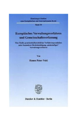 Abbildung von Nehl | Europäisches Verwaltungsverfahren und Gemeinschaftsverfassung. | 1. Auflage | 2002 | 34 | beck-shop.de