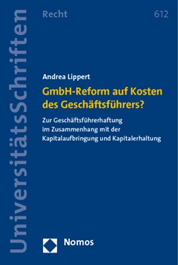Abbildung von Lippert | GmbH-Reform auf Kosten des Geschäftsführers? | 1. Auflage | 2011 | 708 | beck-shop.de