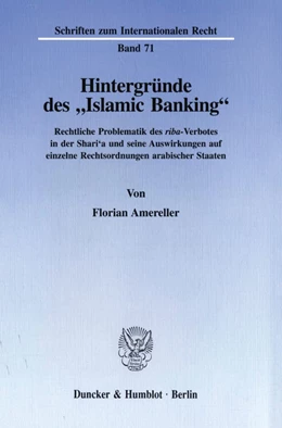 Abbildung von Amereller | Hintergründe des »Islamic Banking«. | 1. Auflage | 1995 | 71 | beck-shop.de