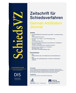 Abbildung von SchiedsVZ • Zeitschrift für Schiedsverfahren | 16. Auflage | 2022 | beck-shop.de