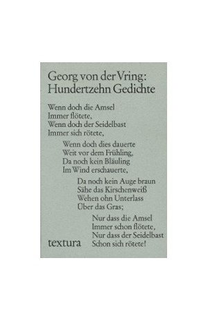 Cover: Georg von der Vring, Hundertzehn Gedichte