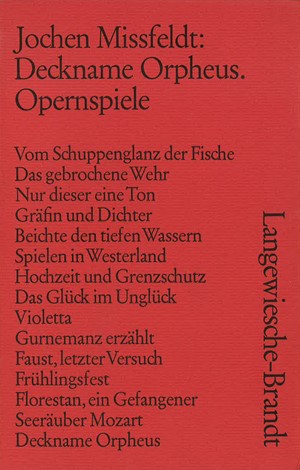 Cover: Jochen Missfeldt, Deckname Orpheus