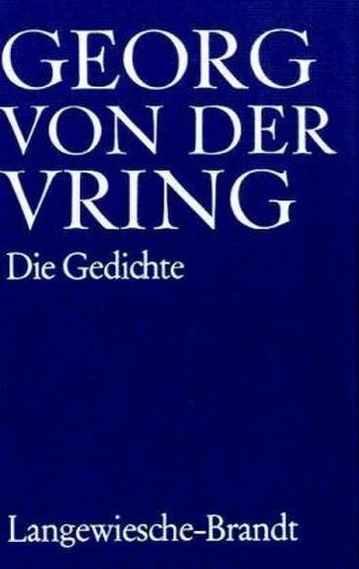 Cover: Vring, Georg von der, Die Gedichte