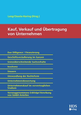 Abbildung von Lang / Ossola-Haring | Kauf, Verkauf und Übertragung von Unternehmen | 1. Auflage | 2011 | beck-shop.de