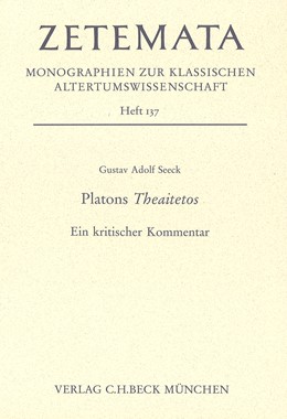 Cover: Seeck, Gustav Adolf, Platons Theaitetos