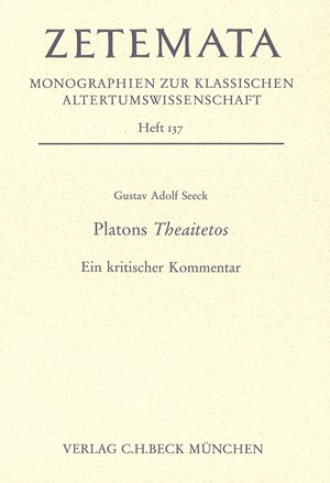 Cover: Gustav Adolf Seeck, Platons Theaitetos