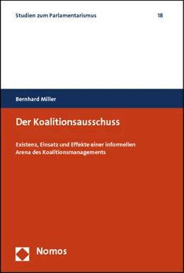 Abbildung von Miller | Der Koalitionsausschuss | 1. Auflage | 2011 | 18 | beck-shop.de