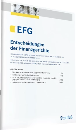 Abbildung von Entscheidungen der Finanzgerichte – EFG | 66. Auflage | 2022 | beck-shop.de