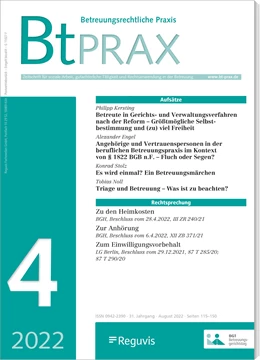 Abbildung von Betreuungsrechtliche Praxis • BtPrax | 27. Auflage | 2024 | beck-shop.de