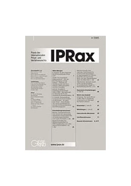 Abbildung von IPRax • Praxis des Internationalen Privat- und Verfahrensrechts | 38. Auflage | 2023 | beck-shop.de