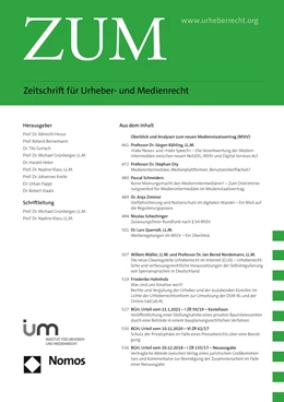 Abbildung von ZUM - Zeitschrift für Urheber- und Medienrecht | 63. Auflage | 2023 | beck-shop.de