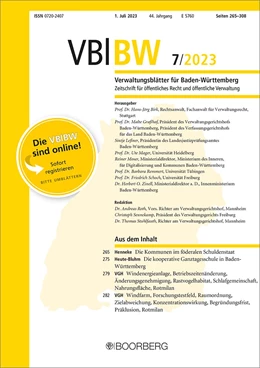 Abbildung von Verwaltungsblätter für Baden-Württemberg (VBlBW) | 39. Auflage | 2024 | beck-shop.de