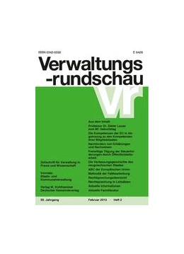 Abbildung von Verwaltungsrundschau – VR | 64. Auflage | 2024 | beck-shop.de