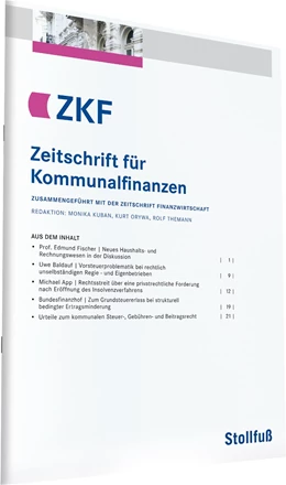 Abbildung von Zeitschrift für Kommunalfinanzen - ZKF | 68. Auflage | 2023 | beck-shop.de