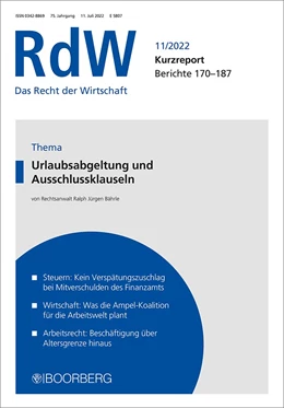 Abbildung von RdW-Kurzreport | 71. Auflage | 2024 | beck-shop.de