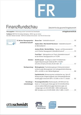 Abbildung von FinanzRundschau • FR | 1. Auflage | 2023 | beck-shop.de