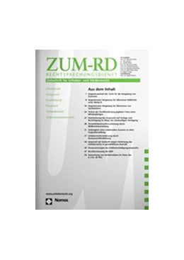 Abbildung von ZUM-RD - Rechtsprechungsdienst | 22. Auflage | 2024 | beck-shop.de
