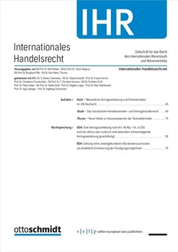 Abbildung von Internationales Handelsrecht – IHR | 18. Auflage | 2024 | beck-shop.de