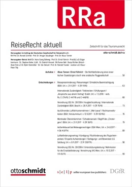 Abbildung von ReiseRecht aktuell – RRa | 26. Auflage | 2024 | beck-shop.de