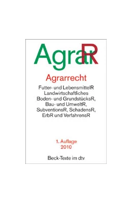 Abbildung von Agrarrecht: AgrarR | 1. Auflage | 2011 | 5780 | beck-shop.de