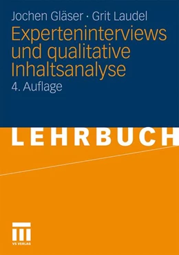 Abbildung von Gläser / Laudel | Experteninterviews und qualitative Inhaltsanalyse | 4. Auflage | 2010 | beck-shop.de
