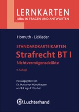Abbildung von Homuth / Lickleder | Lernkarten • Strafrecht BT I - Nichtvermögensdelikte - Standardkarteikarten | 9. Auflage | 2010 | beck-shop.de