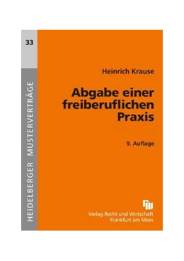 Abbildung von Krause | Abgabe einer freiberuflichen Praxis | 9. Auflage | 2010 | 33 | beck-shop.de