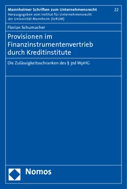 Abbildung von Schumacher | Provisionen im Finanzinstrumentenvertrieb durch Kreditinstitute | 1. Auflage | 2011 | 22 | beck-shop.de