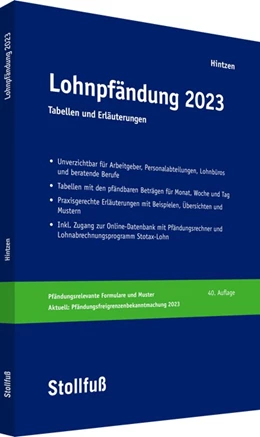 Abbildung von Hintzen | Lohnpfändung 2021 • Online | 1. Auflage | | beck-shop.de