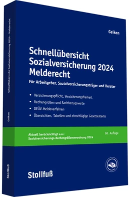 Abbildung von Geiken | Schnellübersicht Sozialversicherung Melderecht • Online | 1. Auflage | | beck-shop.de
