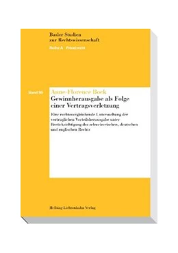 Abbildung von Bock | Gewinnherausgabe als Folge einer Vertragsverletzung | 1. Auflage | 2010 | Band 99 | beck-shop.de