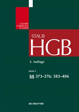 Abbildung von Staub | Handelsgesetzbuch: HGB, Band 9: §§ 373-376; 383-406 | 5. Auflage | 2013 | beck-shop.de