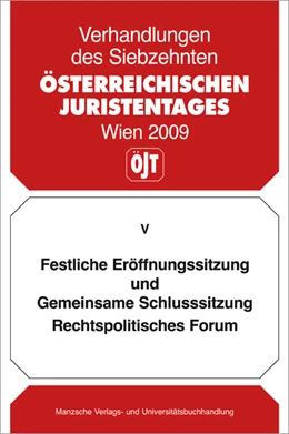 Abbildung von Festliche Eröffnungssitzung und Gemeinsame Schlusssitzung | 1. Auflage | 2010 | beck-shop.de