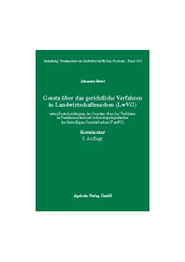 Abbildung von Ernst | Gesetz über das gerichtliche Verfahren in Landwirtschaftssachen (LwVG) | 8. Auflage | 2011 | Band 16/1 | beck-shop.de