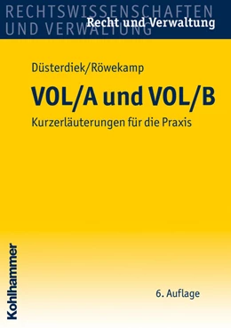 Abbildung von Düsterdiek / Röwekamp | VOL/A und VOL/B | 6. Auflage | 2010 | beck-shop.de