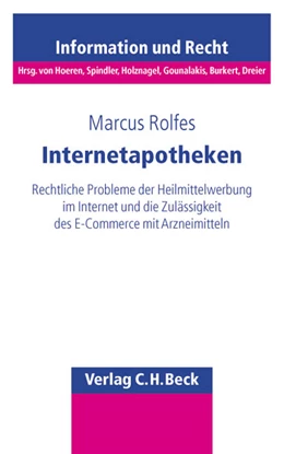 Abbildung von Rolfes | Internetapotheken | 1. Auflage | 2003 | Band 47 | beck-shop.de