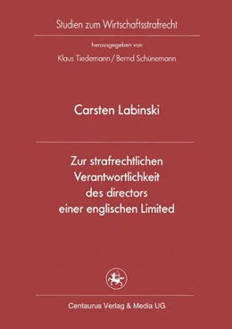 Abbildung von Labinski | Zur strafrechtlichen Verantwortlichkeit des directors einer englischen Limited | 1. Auflage | 2015 | 33 | beck-shop.de