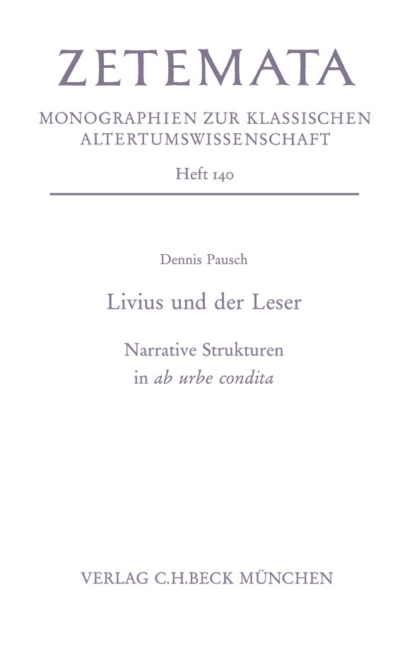 Cover: Pausch, Dennis, Livius und der Leser