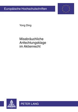 Abbildung von Ding | Missbräuchliche Anfechtungsklage im Aktienrecht | 1. Auflage | 2010 | 5141 | beck-shop.de