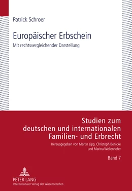Abbildung von Schroer | Europäischer Erbschein | 1. Auflage | 2010 | 7 | beck-shop.de